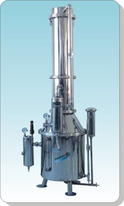 上海三申不锈钢塔式蒸汽重蒸馏水器TZ100