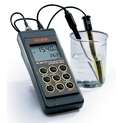 意大利哈纳防水型便携式pH/ ORP/ ISE/°C测定仪HI98172