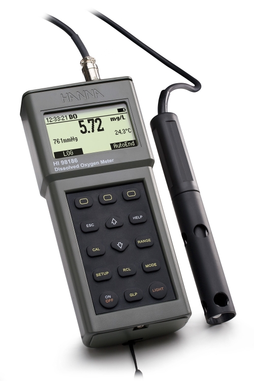 意大利哈纳数据型便携式溶氧-饱和溶氧-温度测定仪HI98186