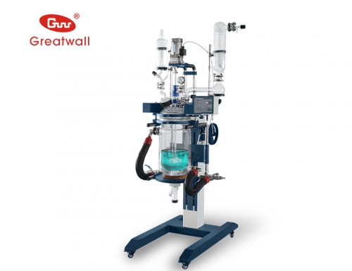郑州长城科工贸升降调速双层玻璃反应釜GRL-10